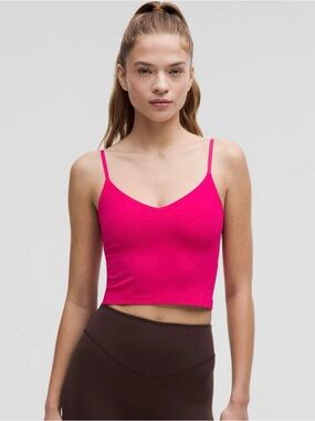 Lululemon Align Cropped Cami Tank Top in Raspberry, Size 2 (P2P 12”)